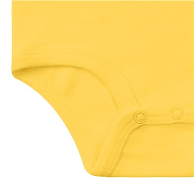 Желтое боди с коротким рукавом 1-2м