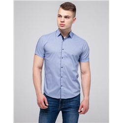Стильная молодежная рубашка Semco бело-синяя модель 10415 9167
