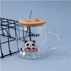 Кружка "Glass Panda resting", (500ml)