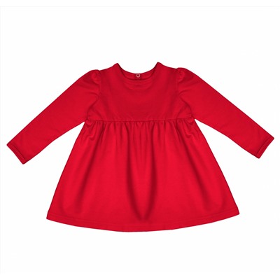 Красное платье с завышенной талией 9-12м