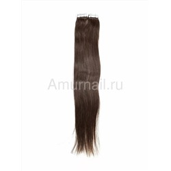 Натуральные волосы на липкой ленте №4 Коричневый (40*4 см) 55 см
