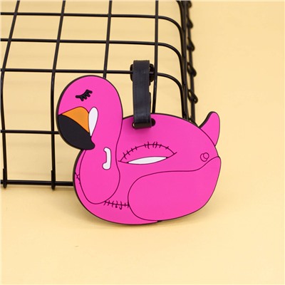 Бирка для багажа "Pink flamingo", summer