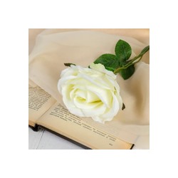 Цветок искусственный роза бланка 7,5*55см белая 3933361