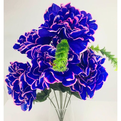 Букет искусственных цветов пион фиолетовый 30 см 5 бутонов к38