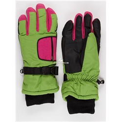 Подростковые для мальчика зимние горнолыжные перчатки зеленого цвета 901Z