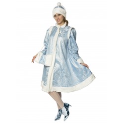 Карнавальный костюм Снегурочка жаккард голубая