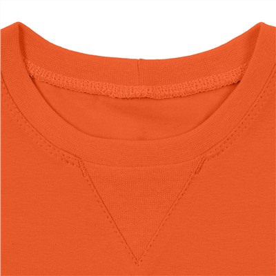 Оранжевая футболка прямого кроя 2-3