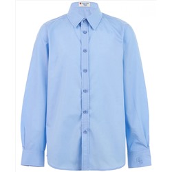 Голубая приталенная рубашка