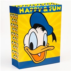 Пакет подарочный "Happy & fun", Микки Маус, 31х40х11,5 см