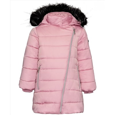 Розовое зимнее пальто