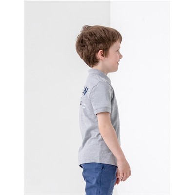 Рубашка-поло для мальчика Сherubino CSKB 63109-11-318 Светло-серый меланж