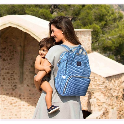 Рюкзак для мамы (синий ромб)