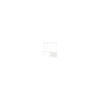 BOAXEL БОАКСЕЛЬ / LAGKAPTEN ЛАГКАПТЕН, Комбинация гардероба со столешницей, белый, 207x62x201 см