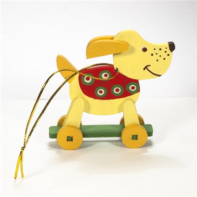 Елочная игрушка - Дворняжка желтая 270-1
