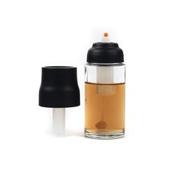 Бутылка-спрей 180мл для распыления масла, уксуса, стекло, пластик, SP-633