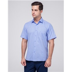 Удобная мужская рубашка Rotelli голубая модель 492/1