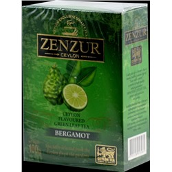 Zenzur. Зеленый чай с бергамотом 100 гр. карт.пачка