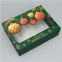 Коробка подарочная «Волшебного нового года», шары, 32 × 24 × 9 см