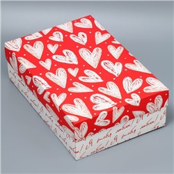 Коробка складная «Сердца», 30 × 20 × 9 см