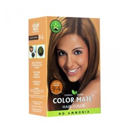 Herbal Based Hair Color GOLDEN BROWN 9.4, Color Mate (Краска для волос на основе хны ЗОЛОТИСТО-КОРИЧНЕВЫЙ 9.4, Колор Мэйт), 5 пакетиков по 15 г.