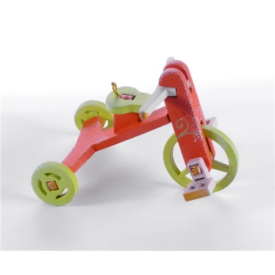 Елочная игрушка - Детский велосипед 410-3 Classic  Lime Wheels