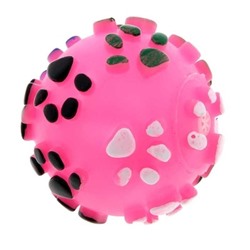 Виниловая игрушка-пищалка для собак Мячик Лапки, 7 см