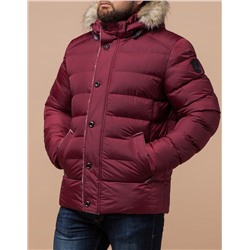 Фабричная куртка бордового цвета модель 38049