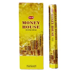 Hem Incense Sticks MONEY HOUSE (Благовония, привлекающие деньги ДЕНЕЖНЫЙ ДОМ, Хем), уп. 20 палочек.