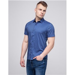 Синяя модная молодежная рубашка Semco модель 20425 8983