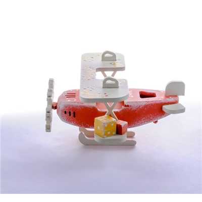 Елочная игрушка, сувенир - Самолет Биплан 410-3 Winter