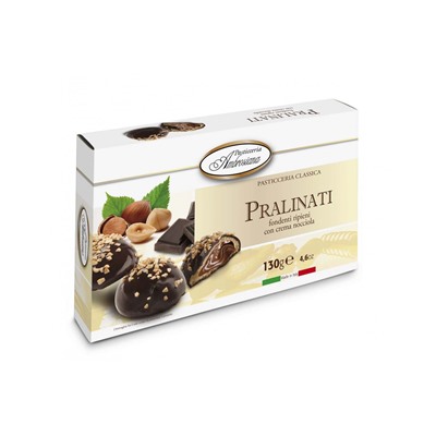 Печенье в шоколаде Амброзиана "Пралинати" с ореховой начинкой (Pralinati nocciola) 130г