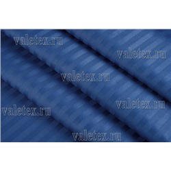 Постельное белье из синего страйп-сатина с полосой