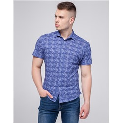 Синяя дизайнерская рубашка молодежная Semco модель 20463 1580
