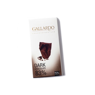 Шоколад  Gallardo горький 83% 80гр