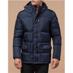 Эффектная куртка брендовая темно-синяя модель 2609