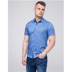 Фабричная рубашка молодежная Semco синяя модель 20433 1627