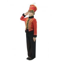 Карнавальный костюм Гусар красный с красным кивером