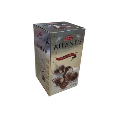 Шоколадные конфеты Atlantis Морские ракушки молочный и белый шоколад  200гр