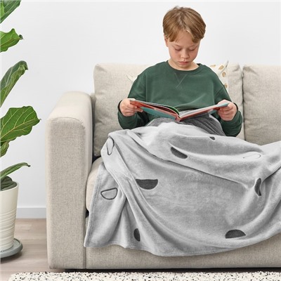 VÄNKRETS ВЭНКРЕТС, Детское одеяло, светло-серый, 130x170 см