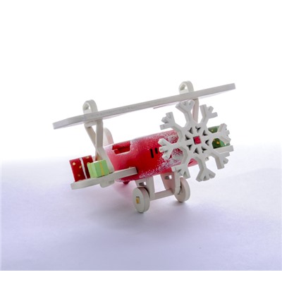 Елочная игрушка, сувенир - Самолет Биплан 3020