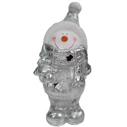 Фигура Снеговик с елочкой 23см НФ015