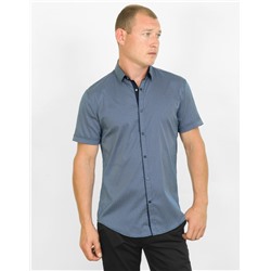 Сине-белая молодежная рубашка Black Stone модель 2869