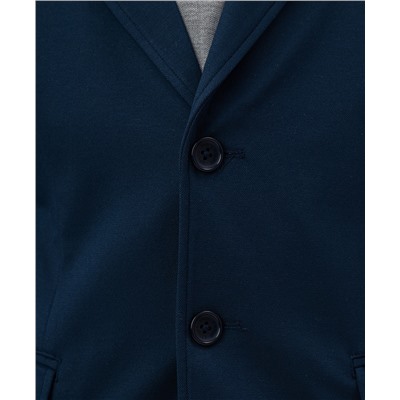 Синий трикотажный пиджак