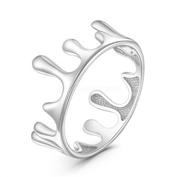 Кольцо из серебра родированное - Капли