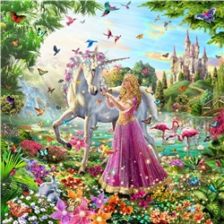 Алмазная мозаика картина стразами Сказочный мир, 30х30 см