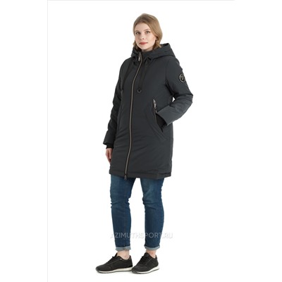 Женская удлиненная куртка-парка Alpha Endless 1019-1 (БР) Темно-серый