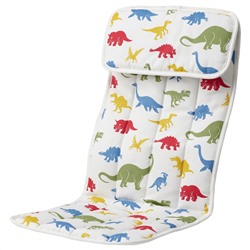 POÄNG ПОЭНГ, Подушка-сиденье на детское кресло, Медског/орнамент «динозавры»