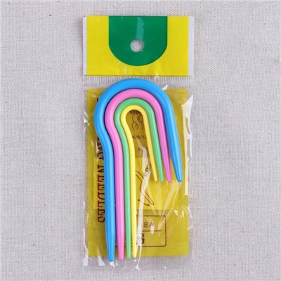Набор вспомогательных спиц для вязания, d = 3/4/5/6 мм, 4 шт, цвет разноцветный