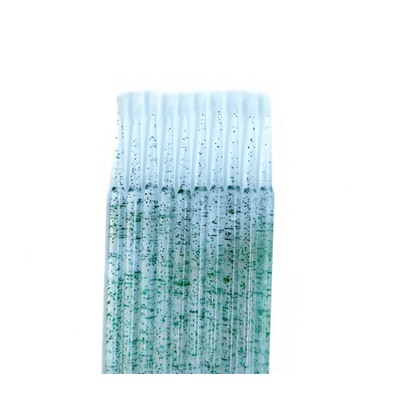 Микробраши для ресниц в пакете 100шт  зеленые с блестками