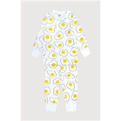 Пижама для мальчика Crockid К 1550 яичница на белом